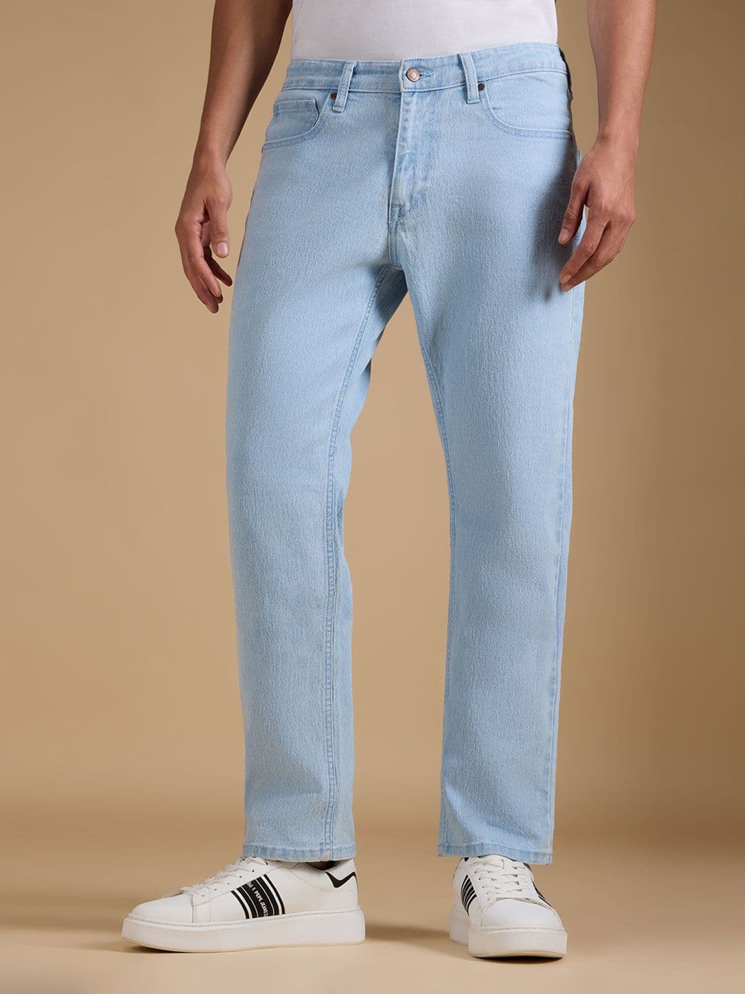 Pepe Jeans Men Comfort Straight Fit Mid-Rise Light Fade Stretchable Jeans - view 1