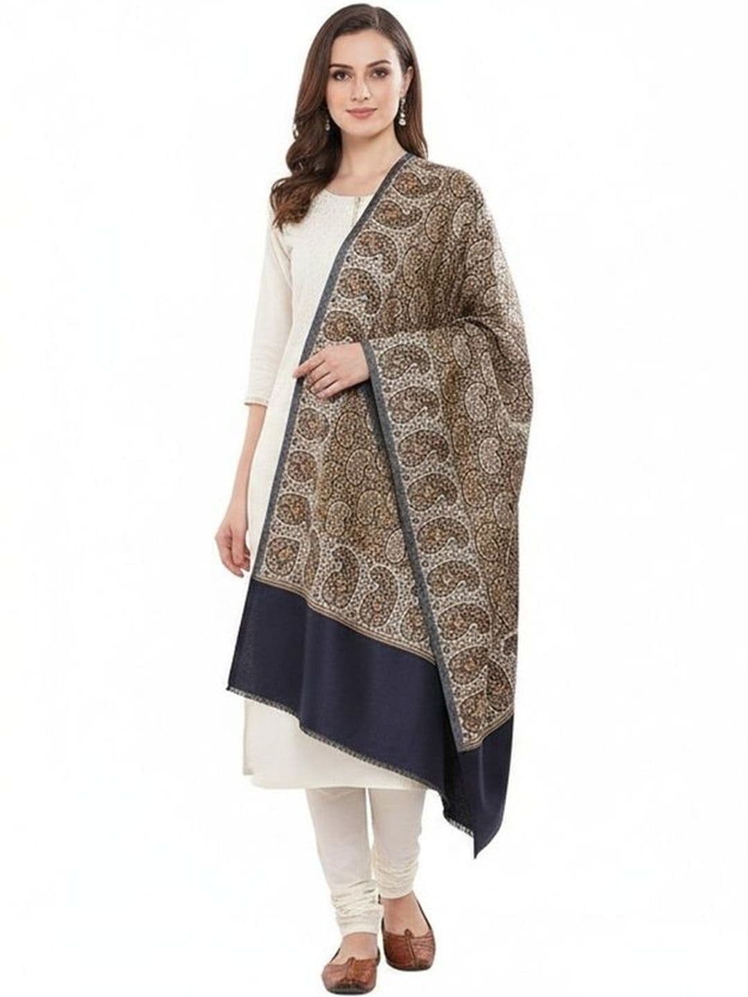 Manra Women Paisley Woven Design Shawl - view 1