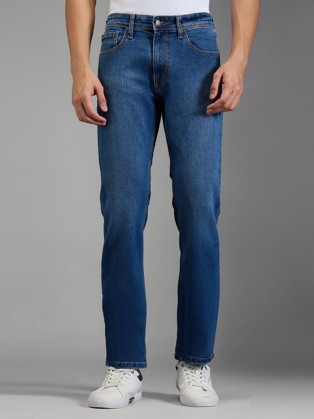 Pepe Jeans Men Holborne Straight Fit Mid-Rise Light Fade Stretchable Jeans - view 1
