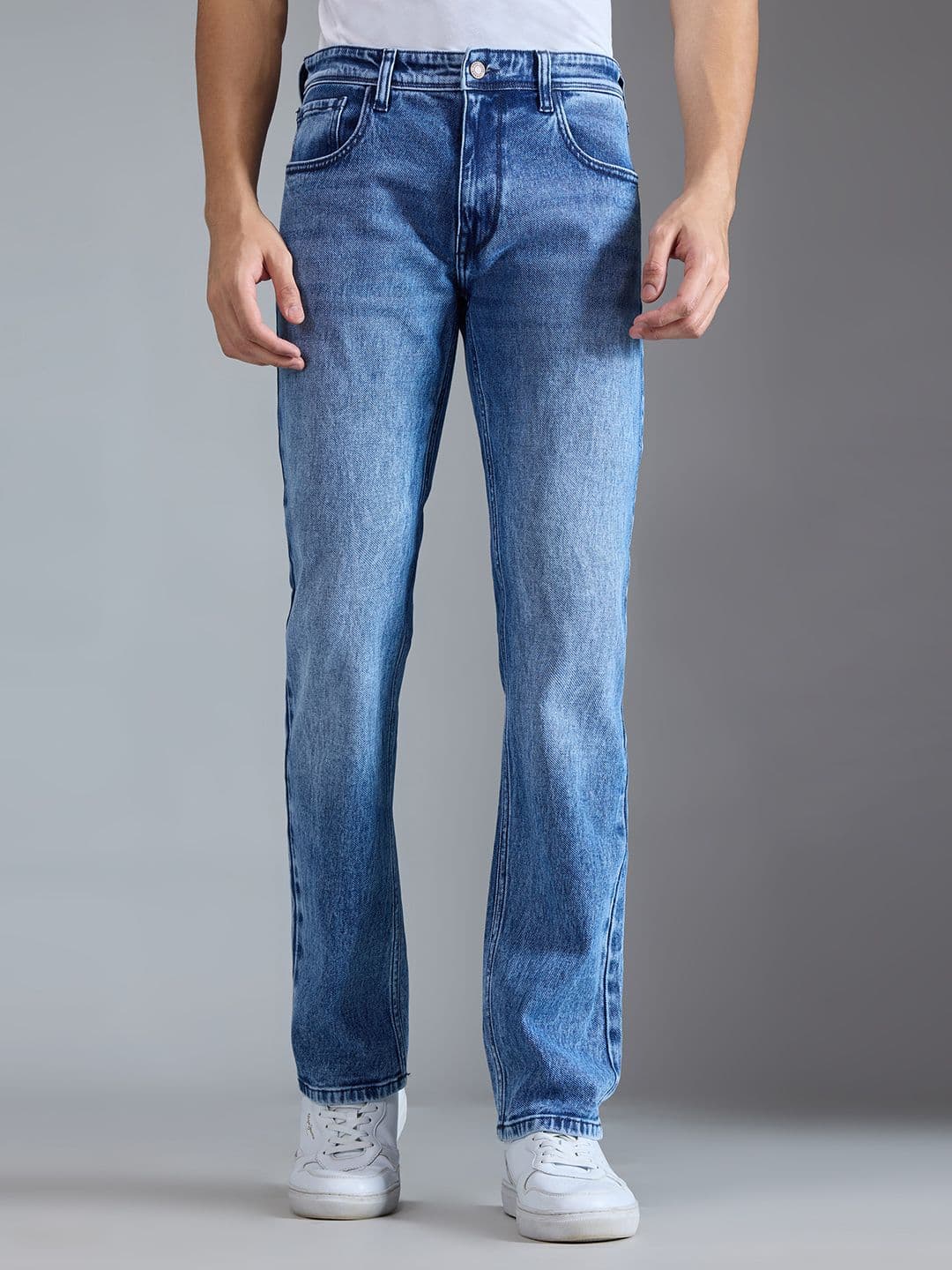 Pepe Jeans Men Holborne Straight Fit Mid-Rise Light Fade Stretchable Jeans