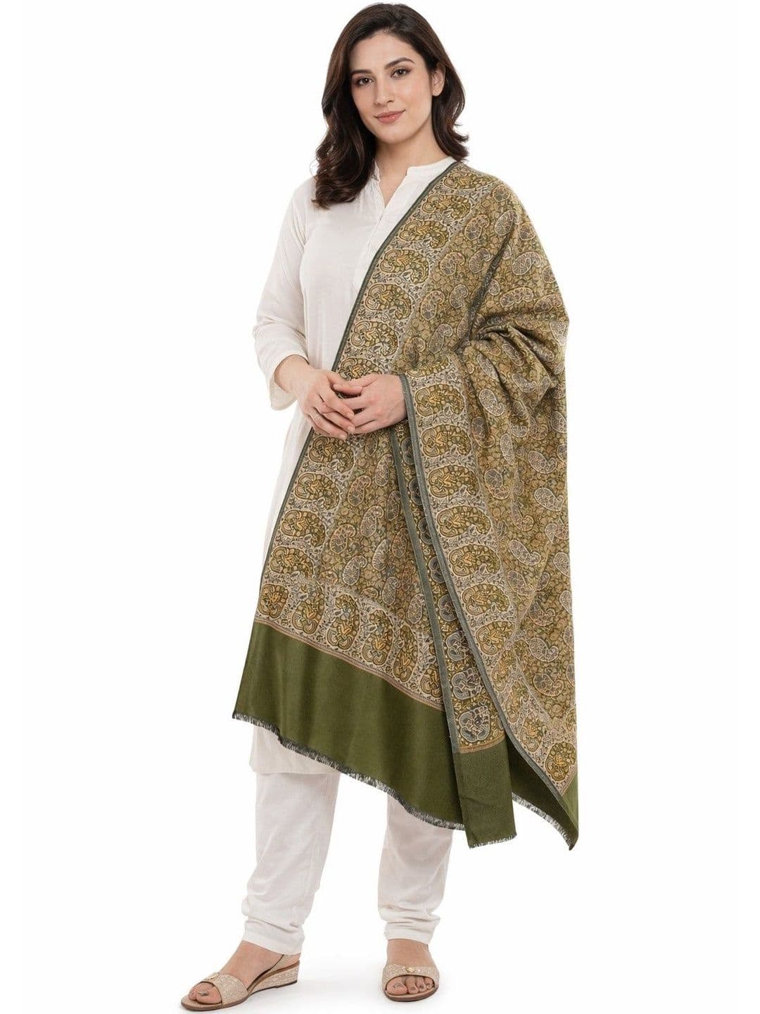 Manra Women Paisley Woven Design Shawl - view 1