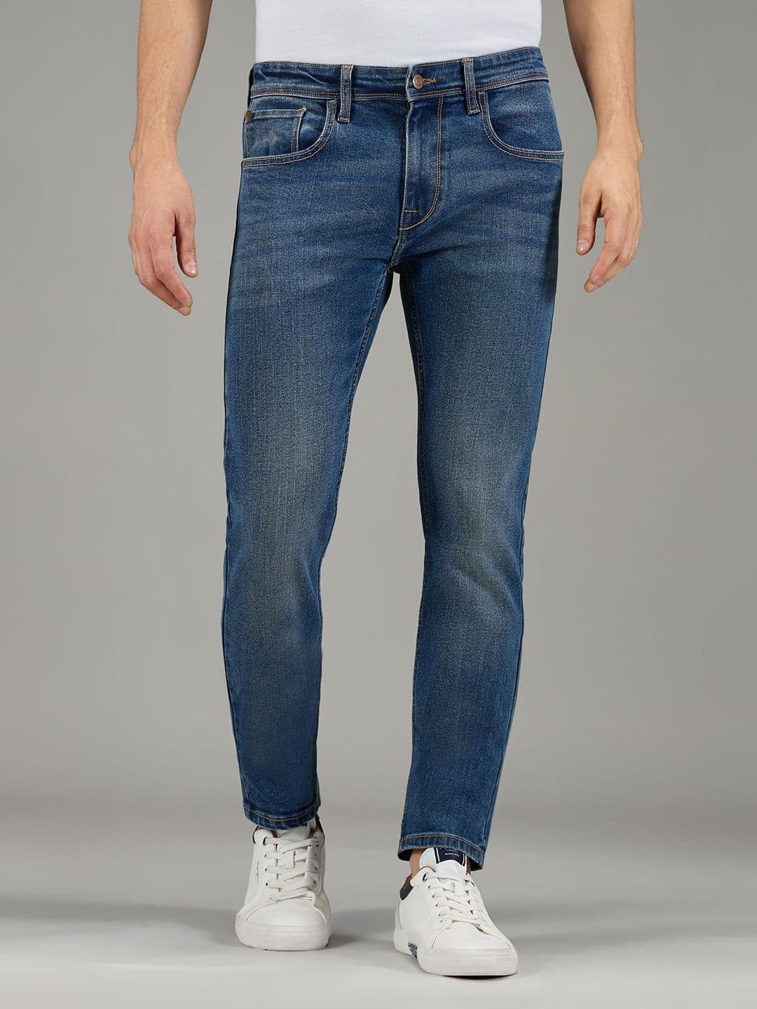 Pepe Jeans Men Slim Fit Mid-Rise Light Fade Stretchable Jeans