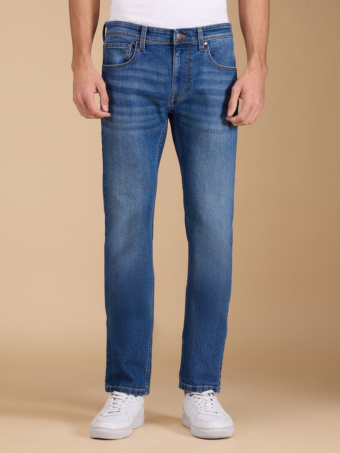 Pepe Jeans Men Slim Fit Mid-Rise Light Fade Stretchable Jeans - view 1