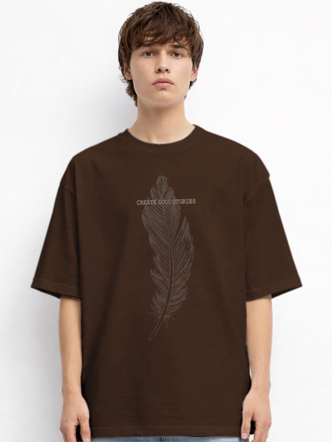 The Roadster Lifestyle Co. Graphic Printed Organic Cotton Oversized Tshirt - view 1