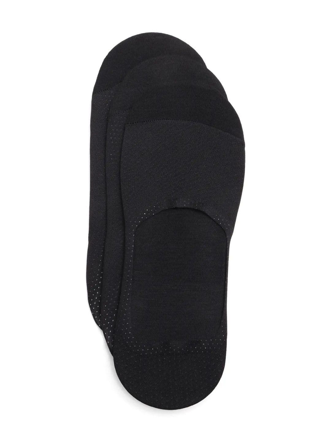 RARE RABBIT Men Black Pack of 3 Cotton Shoe Liners Socks - view 1