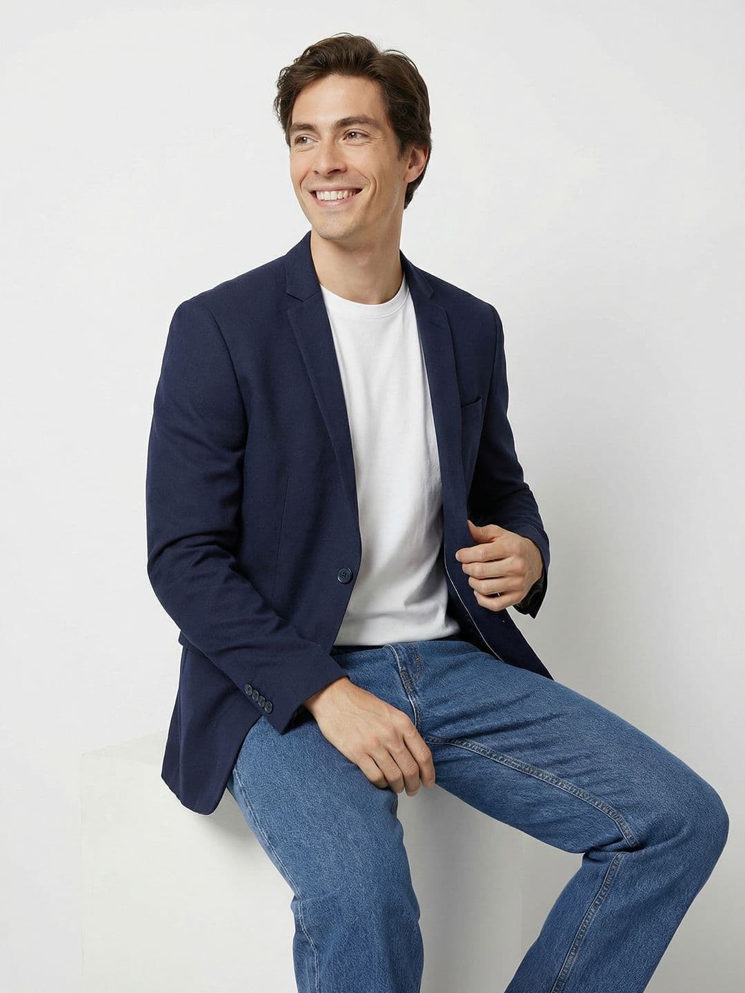 Mast & Harbour Single-Breasted Notched Lapel Casual Blazers - view 1