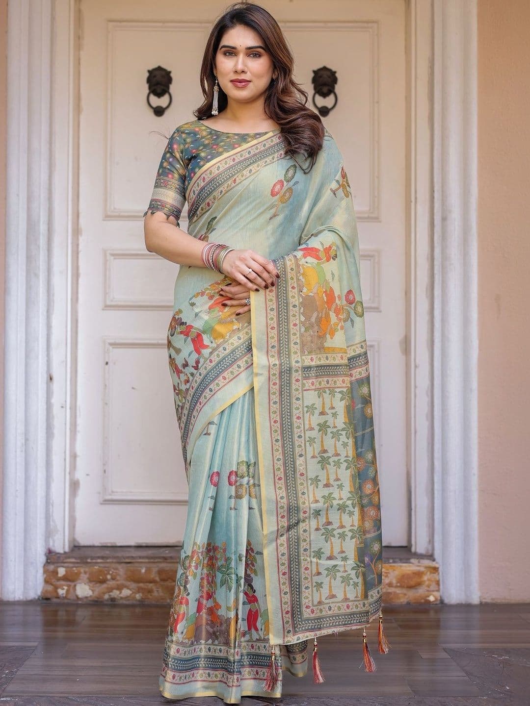 Mitera Ethnic Motifs Pure Cotton Saree - view 1