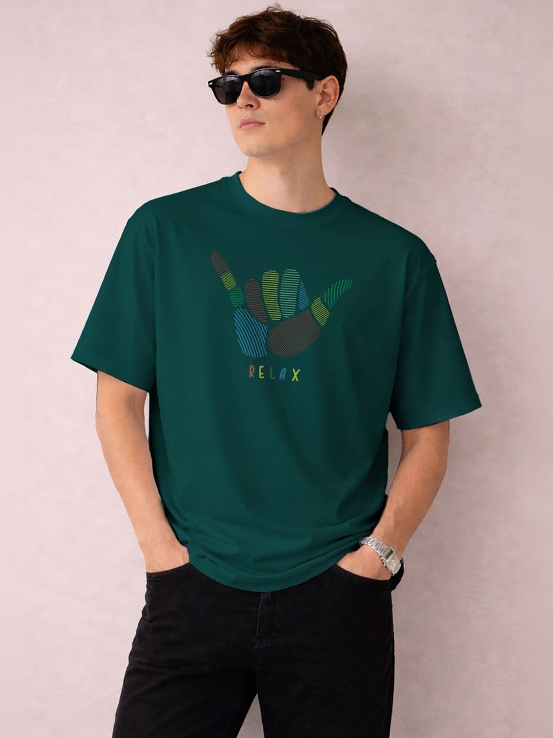 The Roadster Lifestyle Co Printed Organic Cotton Oversized Tshirts - view 1