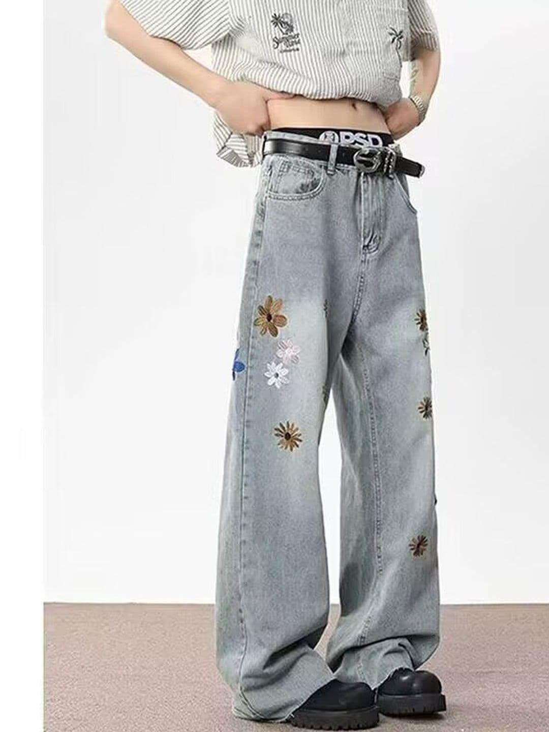StyleCast Men Wide Leg Mid-Rise Light Shade Jeans - view 1