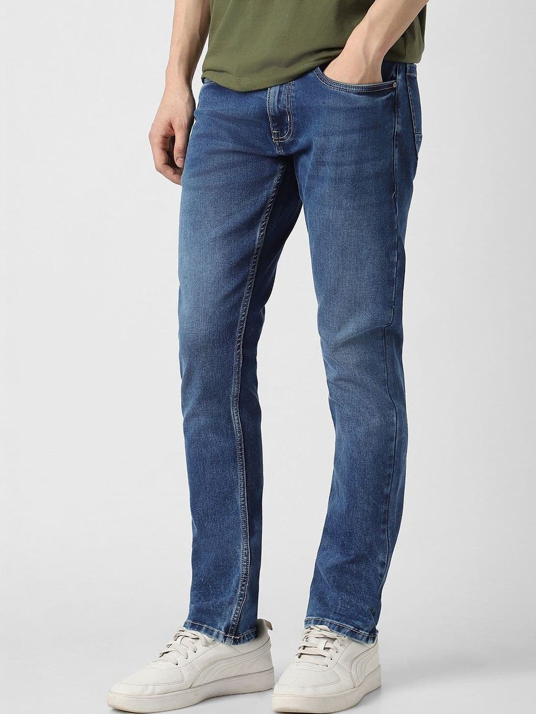 Peter England Casuals Men Slim Fit Mid-Rise Light Fade Jeans - view 1