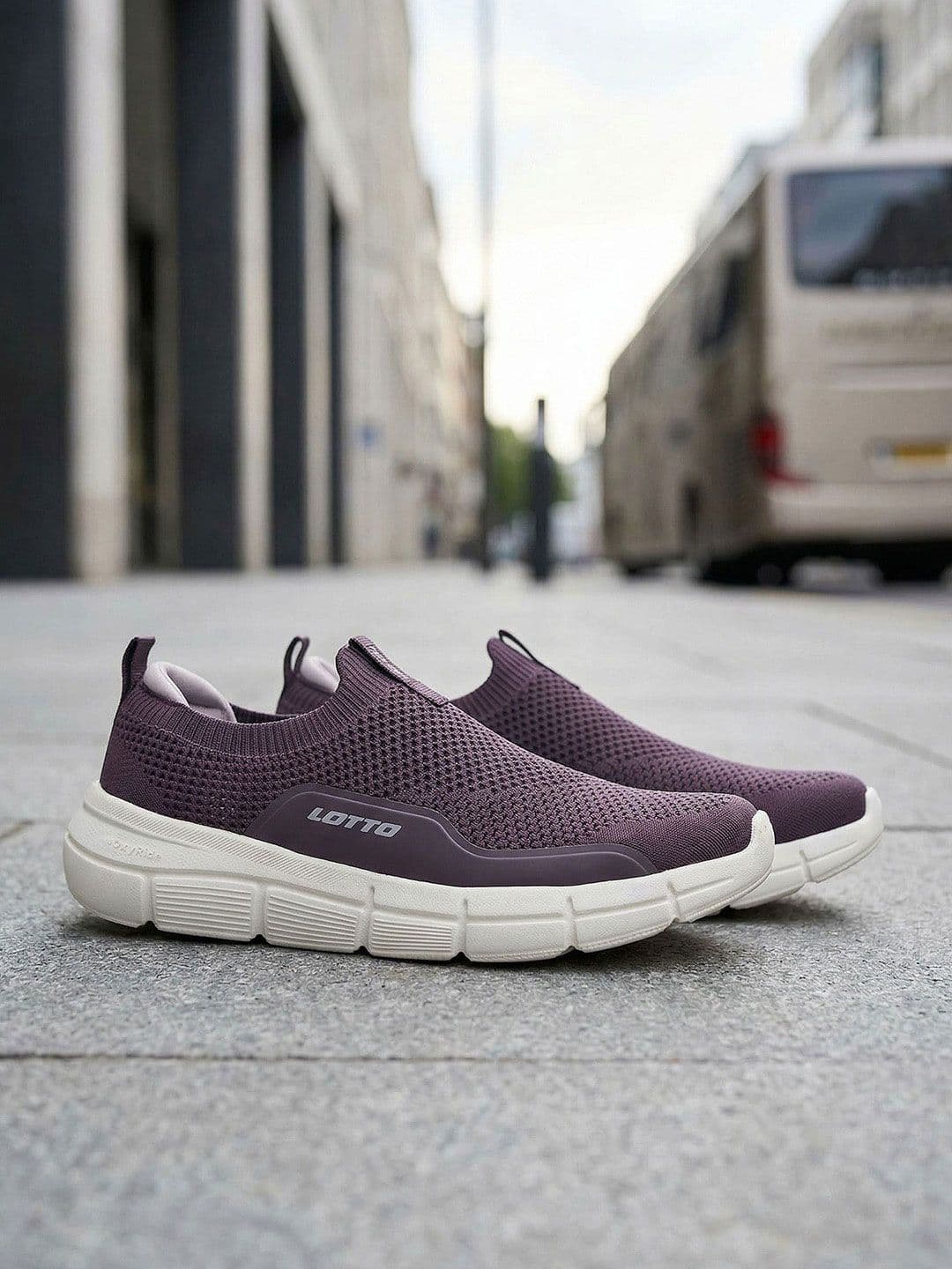 Lotto Women Pulsestep Slip-on Purple Walking Shoes - view 1