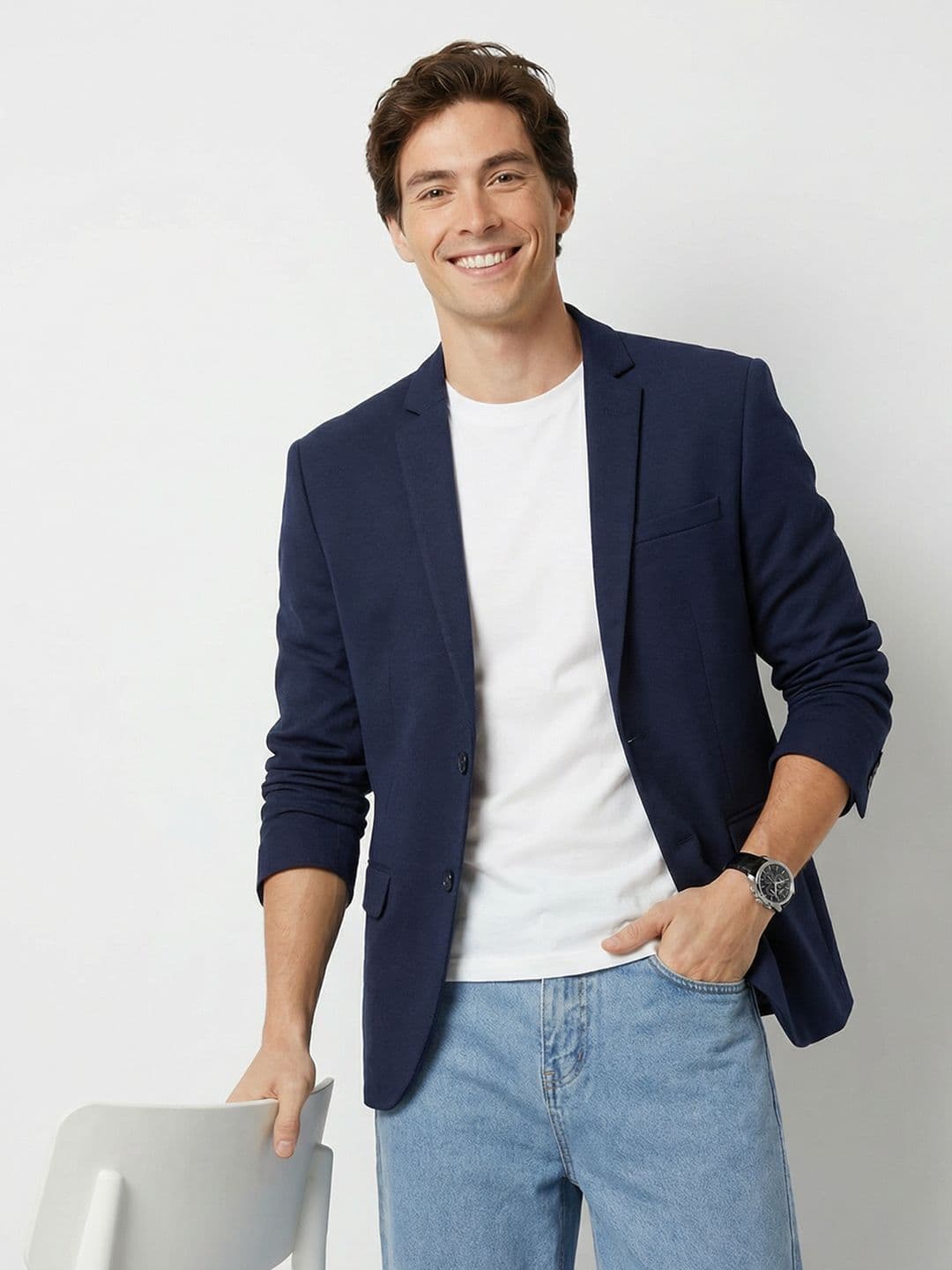 Mast & Harbour Single-Breasted Notched Lapel Casual Blazers - view 1