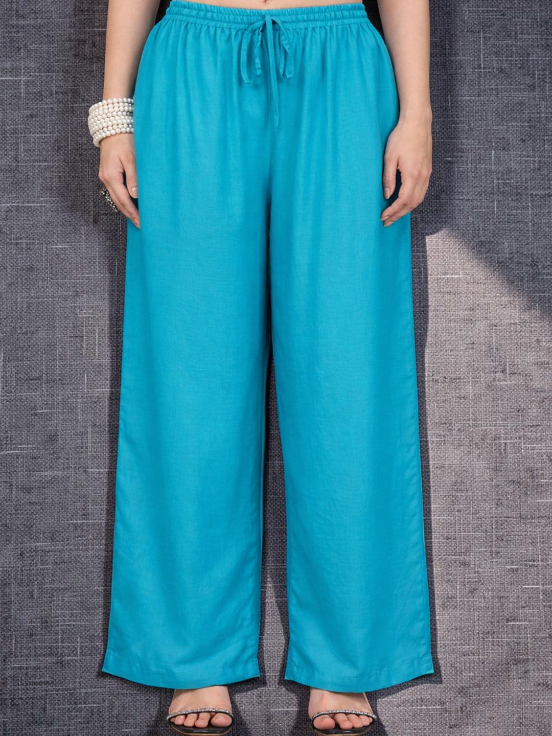 KALINI Women Flared Ethnic Palazzos - view 1