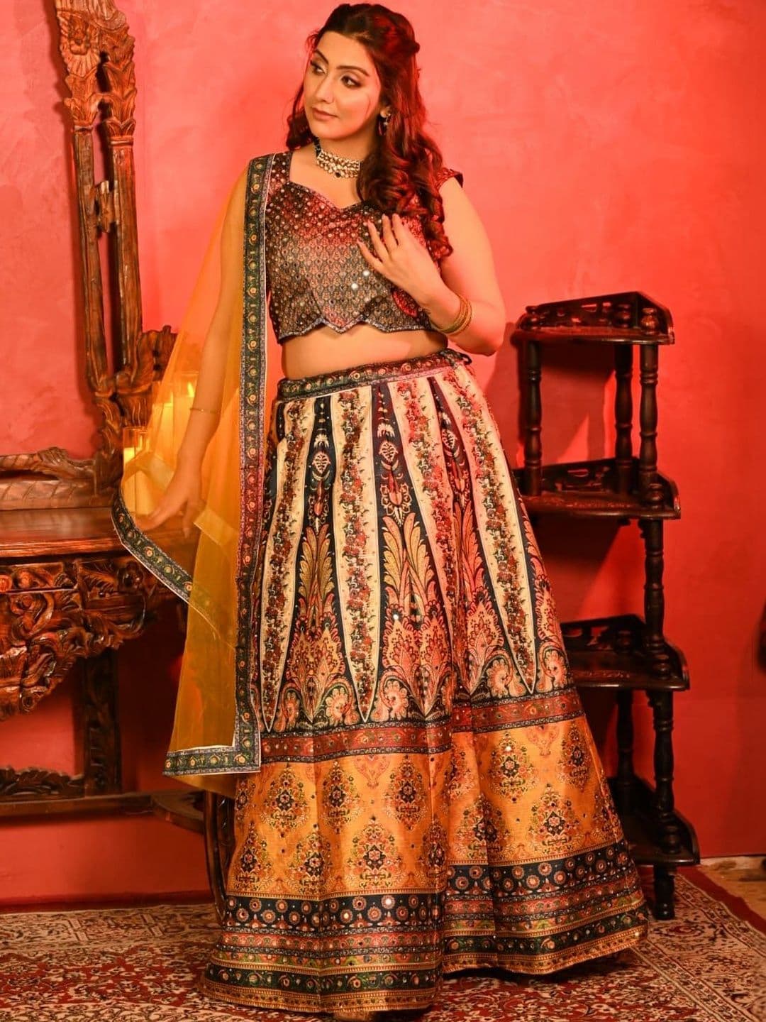 Shripali Embellished Sequinned Ready to Wear Lehenga & Blouse With Dupatta - view 1