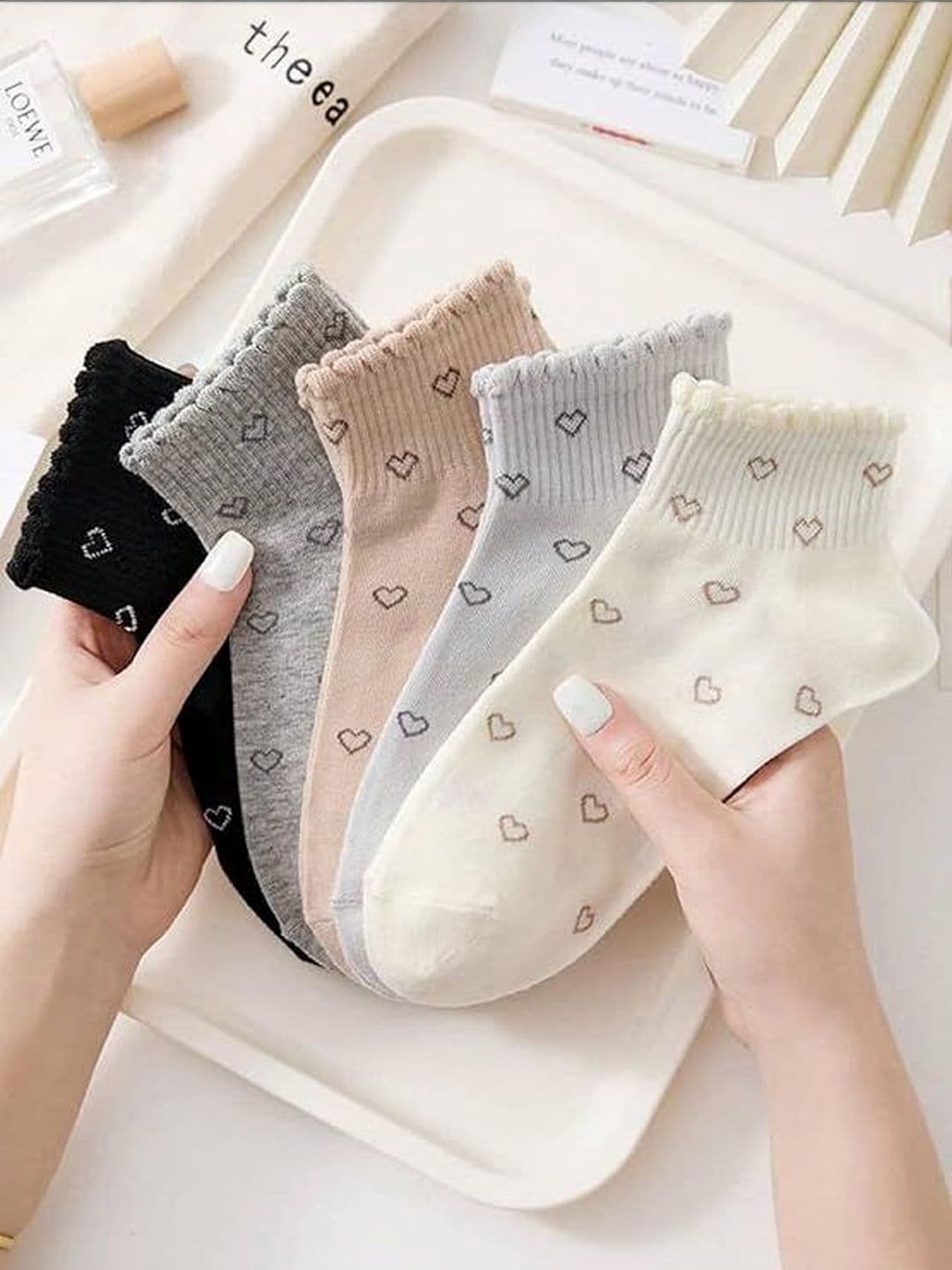 Sloxie Men Pack of 5 Cotton Assorted Patterned Ankle Length Socks - view 1
