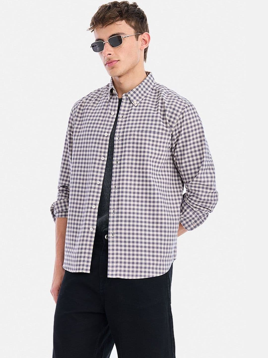Snitch Gingham Checks Cotton Long Sleeves Shirt - view 1