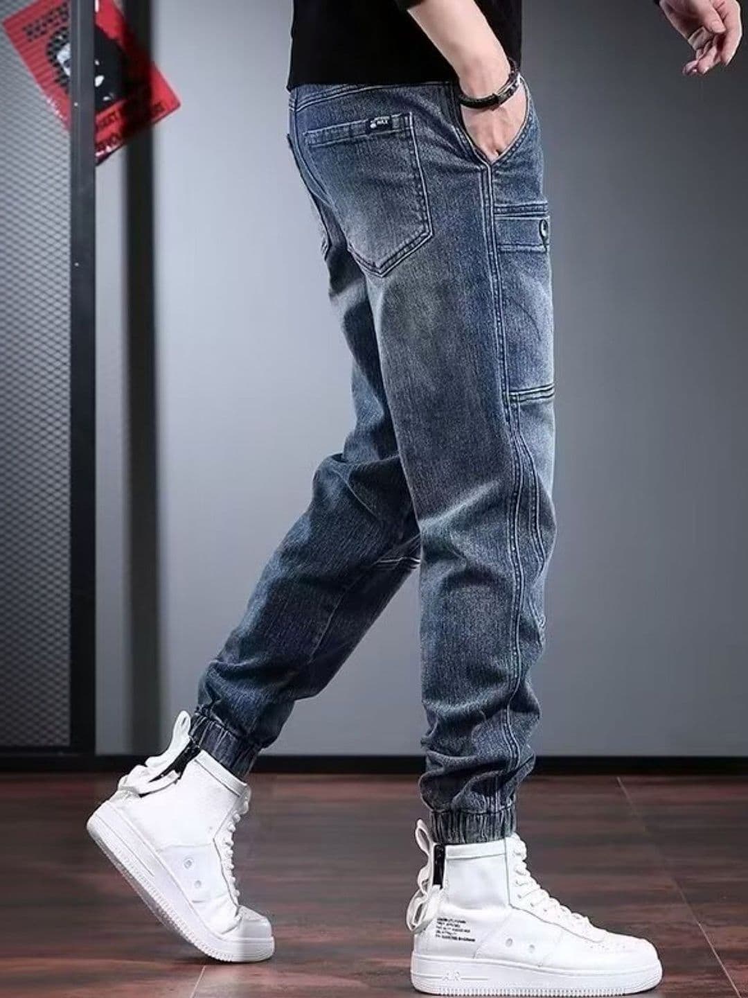 StyleCast Men Jogger Fit Mid-Rise Jeans