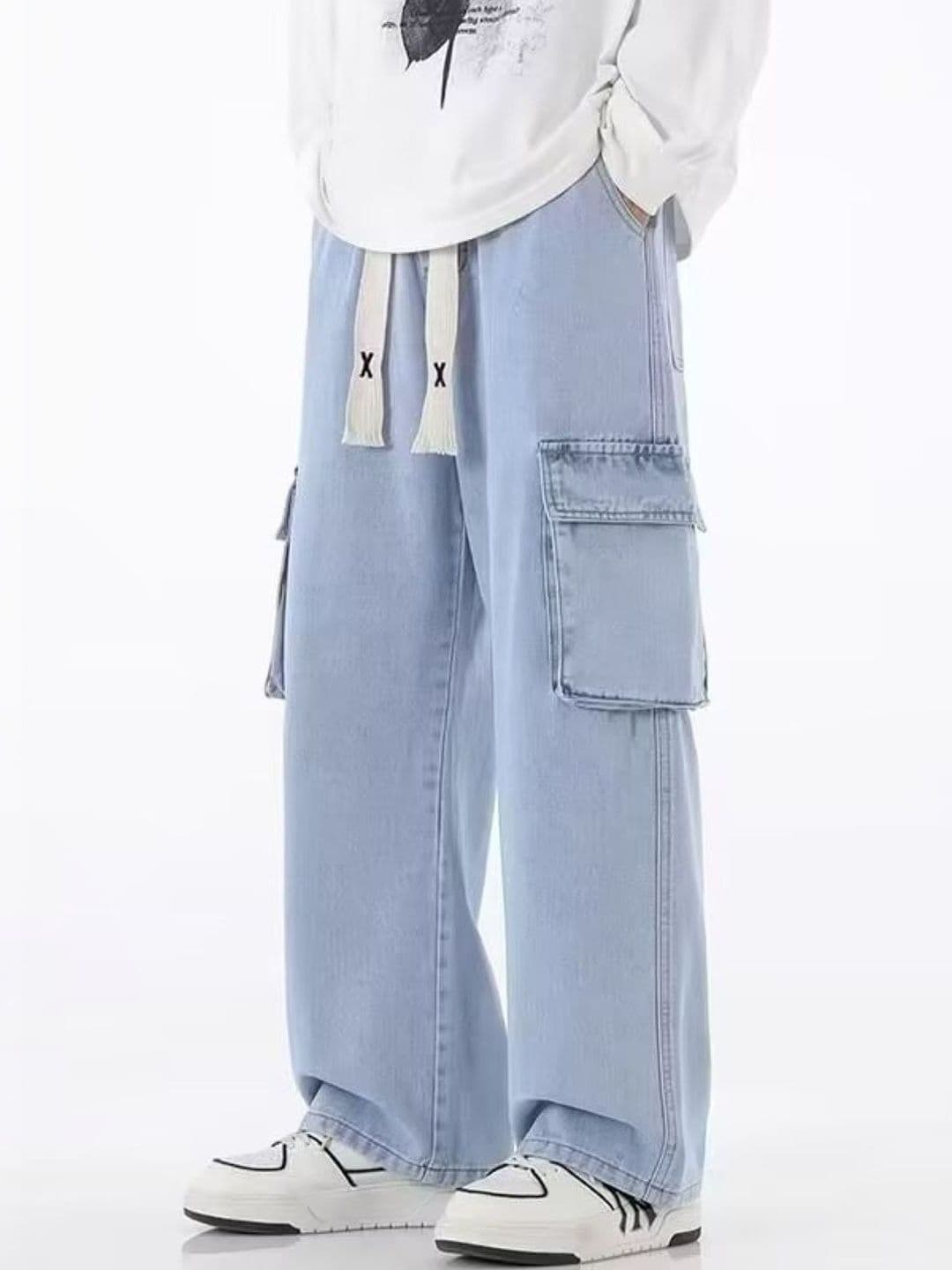 StyleCast Men Baggy Fit Mid-Rise Low Distress Jeans - view 1