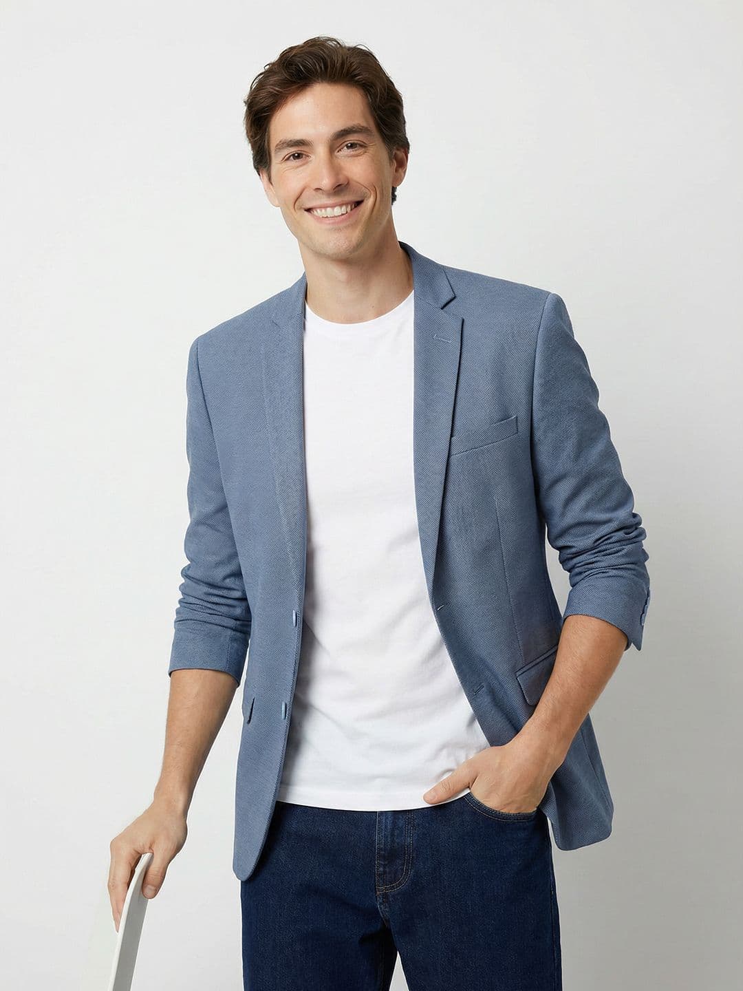 Mast & Harbour Single-Breasted Notched Lapel Casual Blazer - view 1