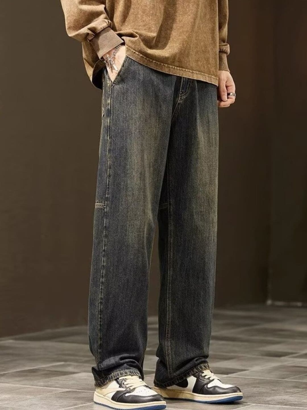 StyleCast Men Baggy Fit Mid-Rise Heavy Fade Jeans - view 1