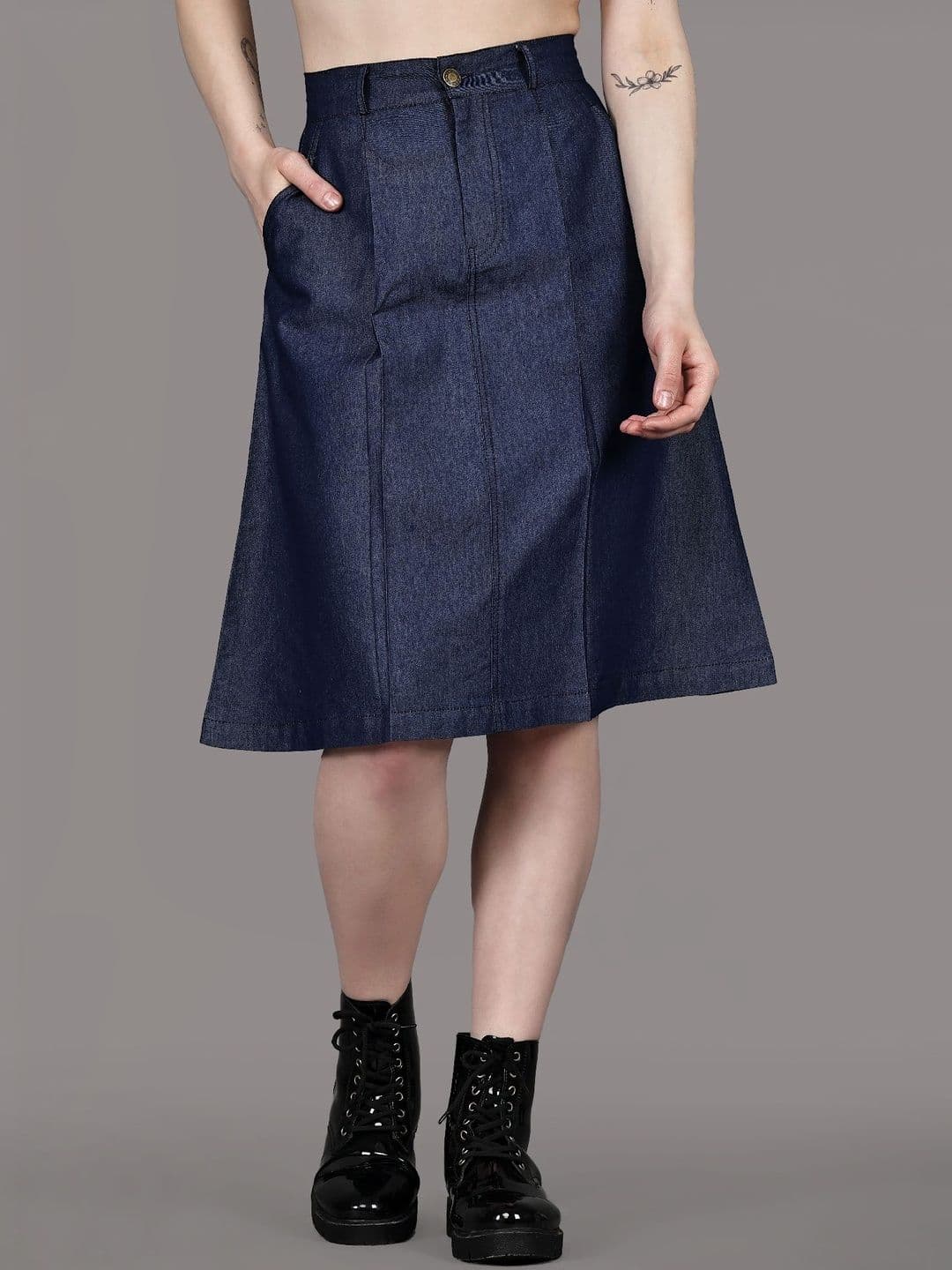 Roadster Women Denim Knee Length A-Line Skirt - view 1