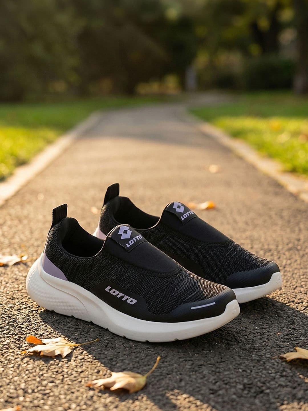 Lotto Women Flowalk Slip-on Black Walking Shoes - view 1