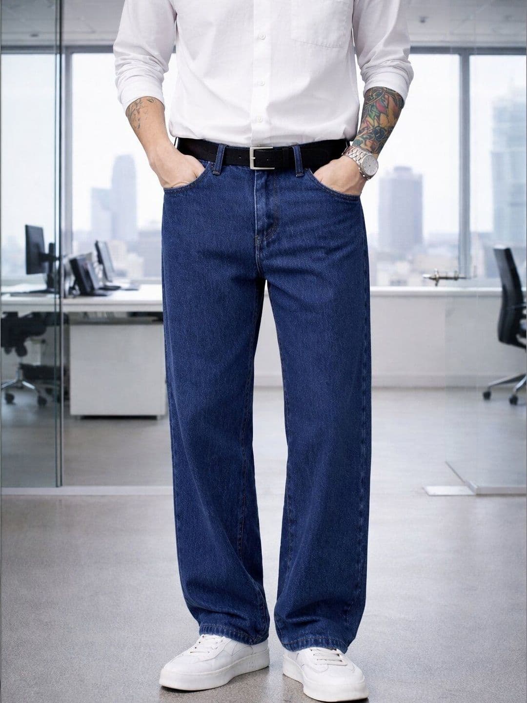 BAESD Men Relaxed Fit High-Rise Stretchable Jeans - view 1