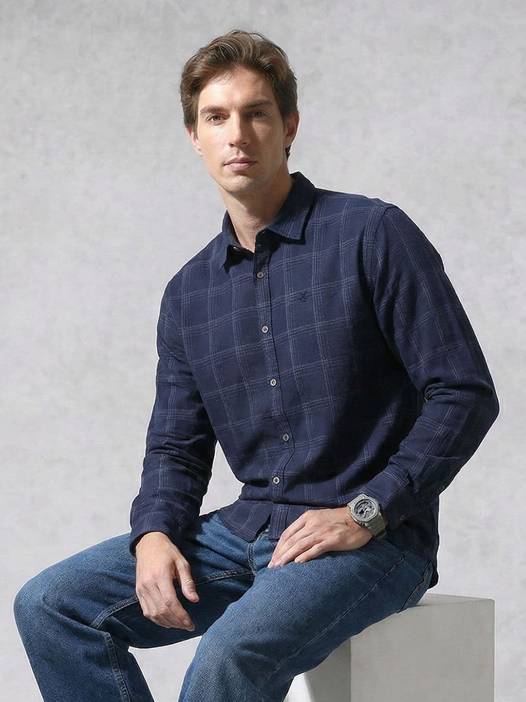 WROGN Slim Fit Checked Casual Shirt - view 1