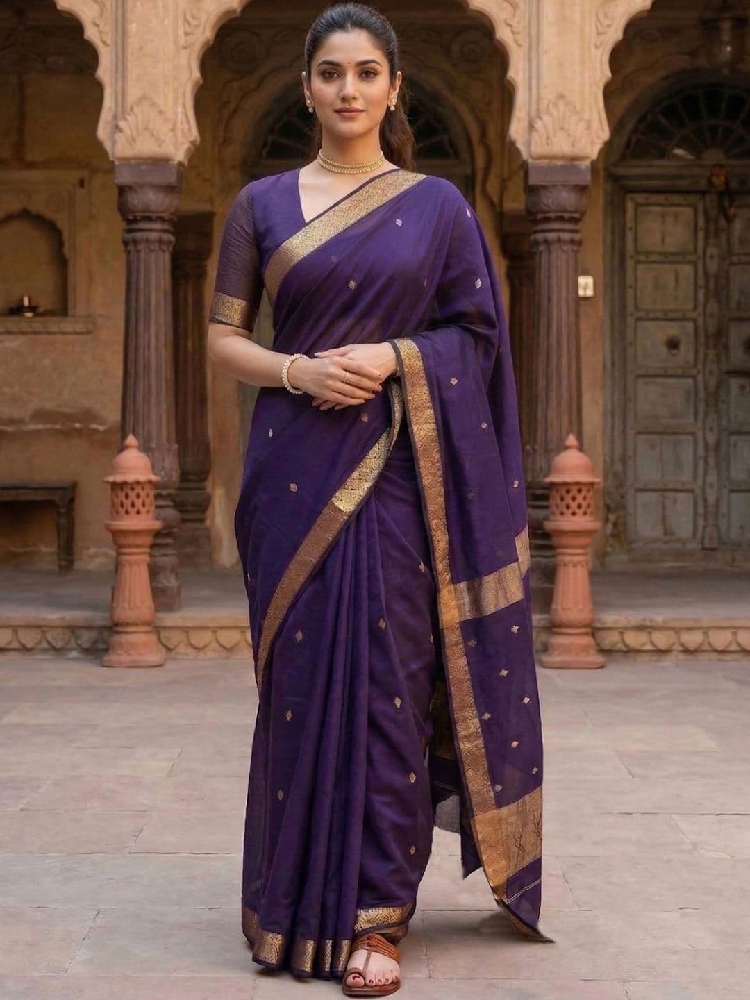 Mitera Woven Design Zari Kanjeevaram Saree - view 1