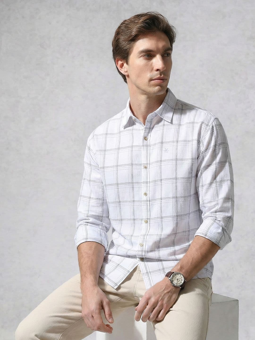 WROGN Slim Fit Checked Casual Shirt - view 1
