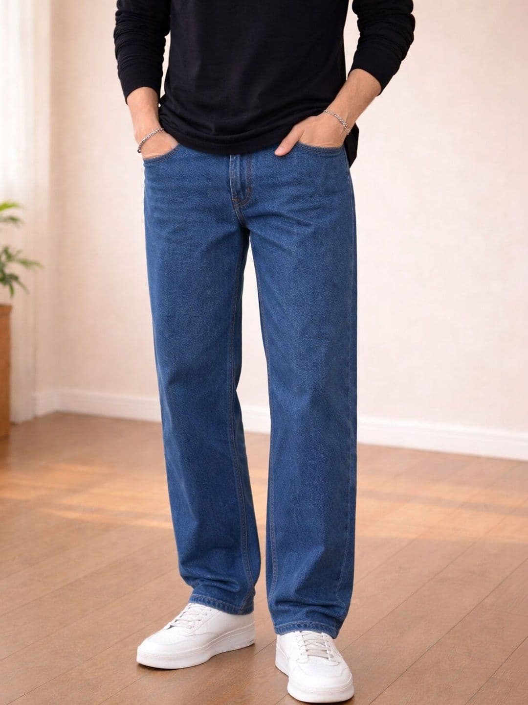 BAESD Men Relaxed Fit High-Rise Stretchable Jeans - view 1