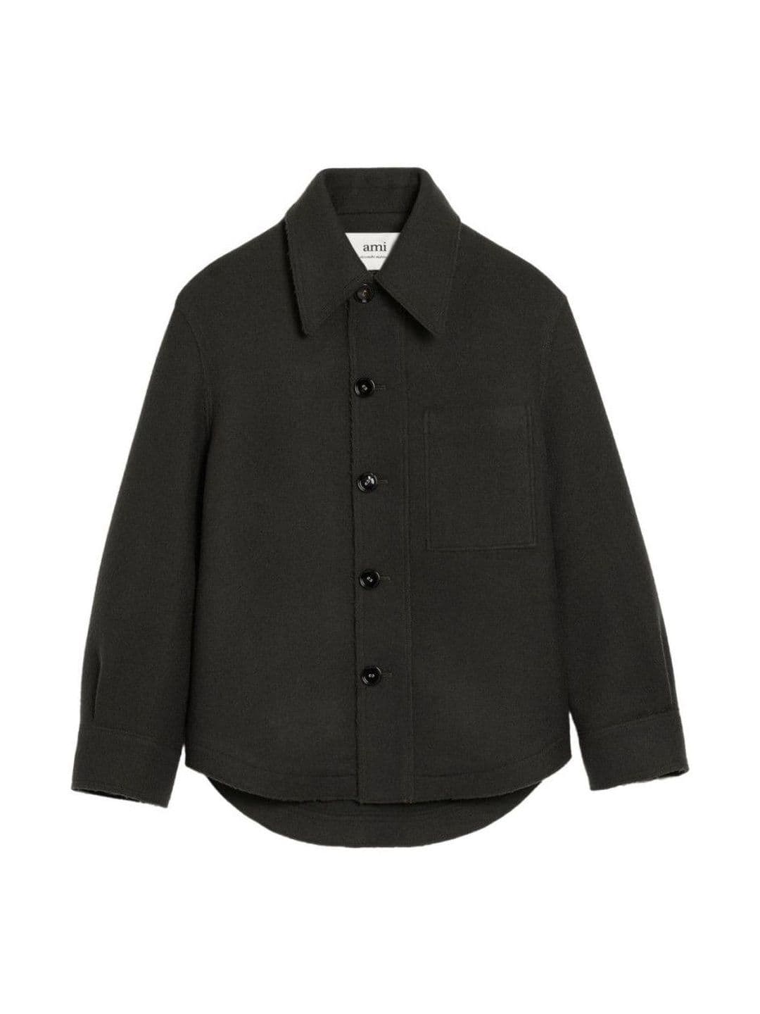 Ami Paris Dark Grey Wool Buttoned Jacket - view 1