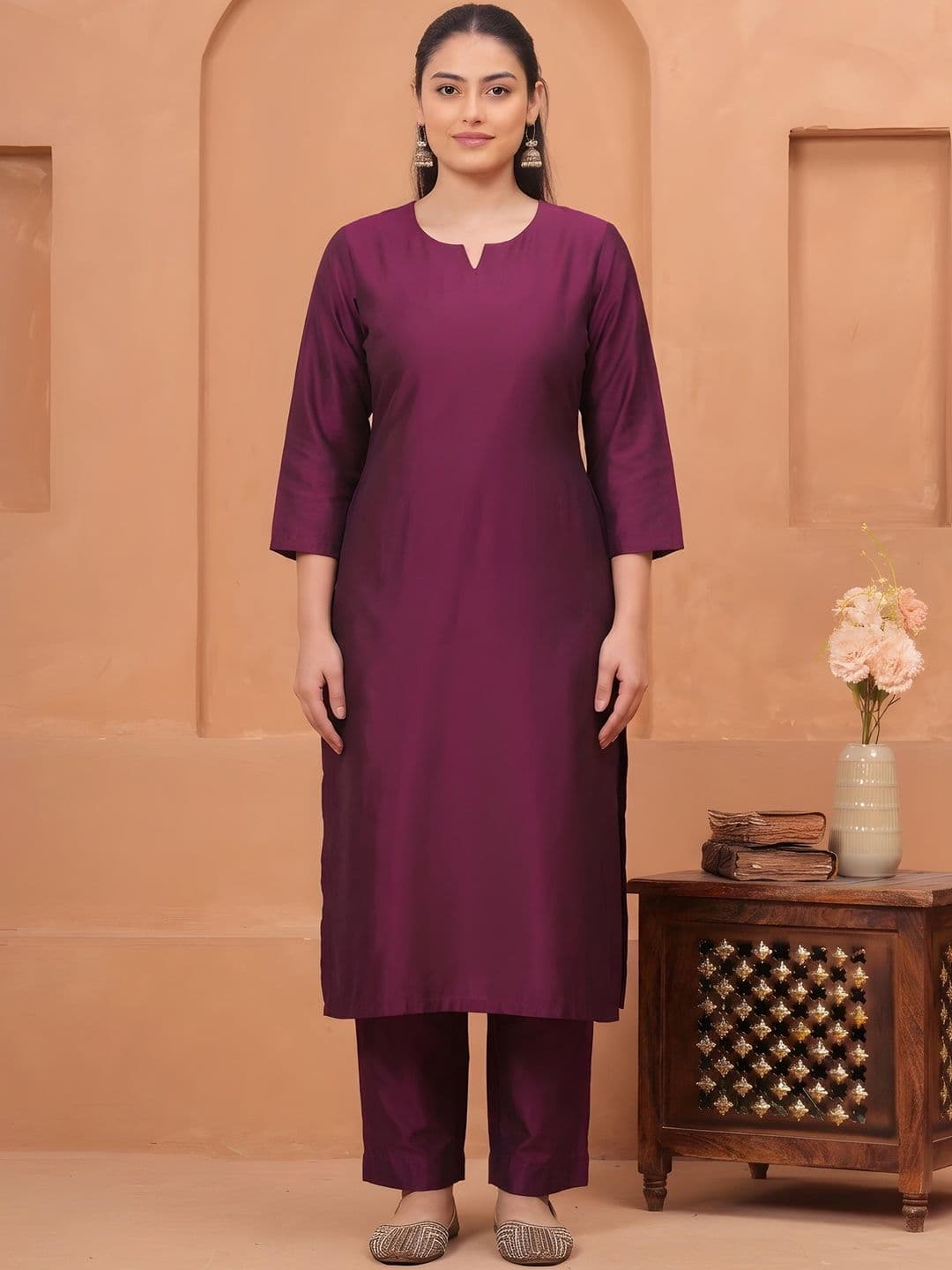 Aramya Women Regular Kurta with Trousers - view 1