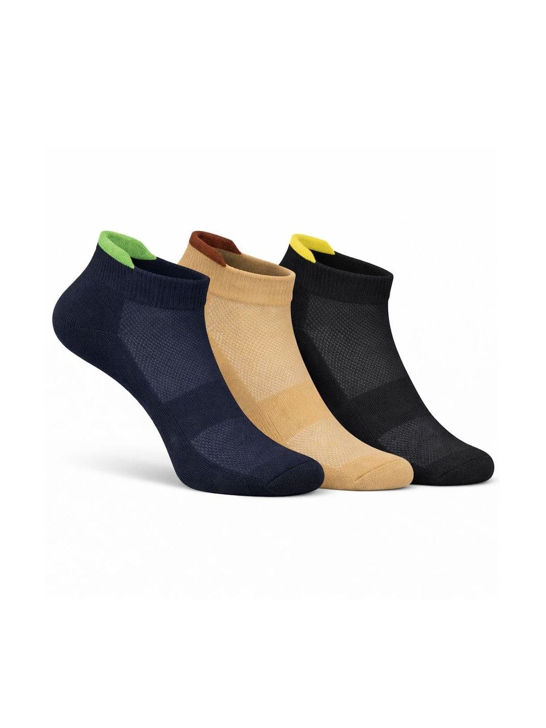 BERYX Pack of 3 Bamboo Super Soft & Odour-Free Breathable Ankle-Length Socks - view 1