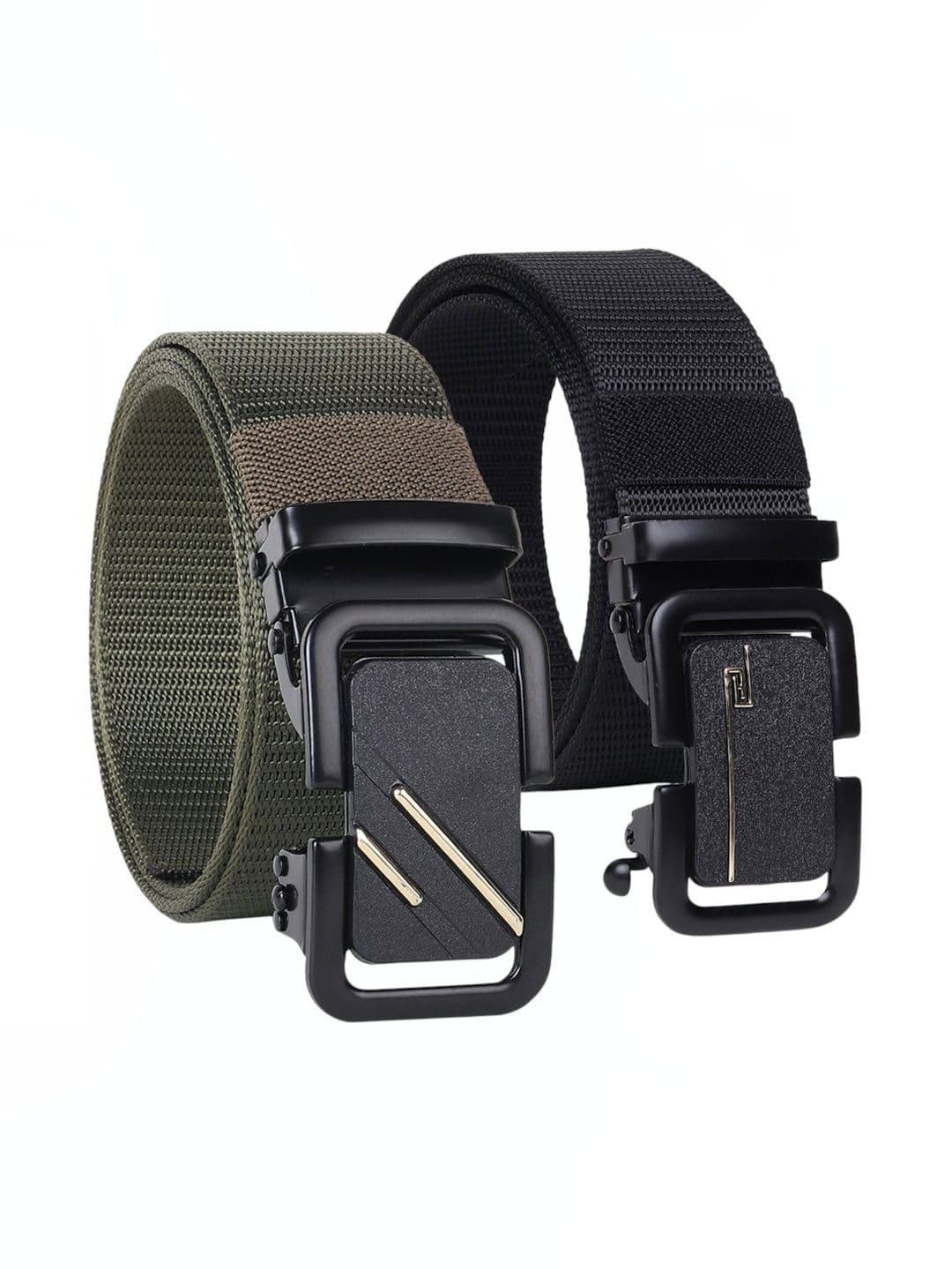 The Roadster Lifestyle Co Men Set Of 2 Textured Formal Belts