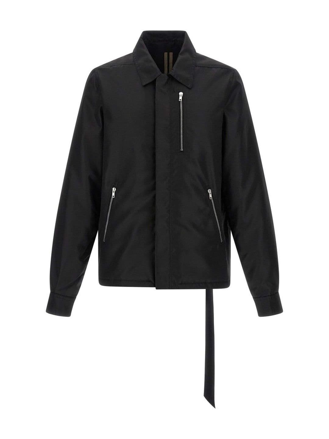 Rick Owens Black Zip-Front Shirt Jacket - view 1