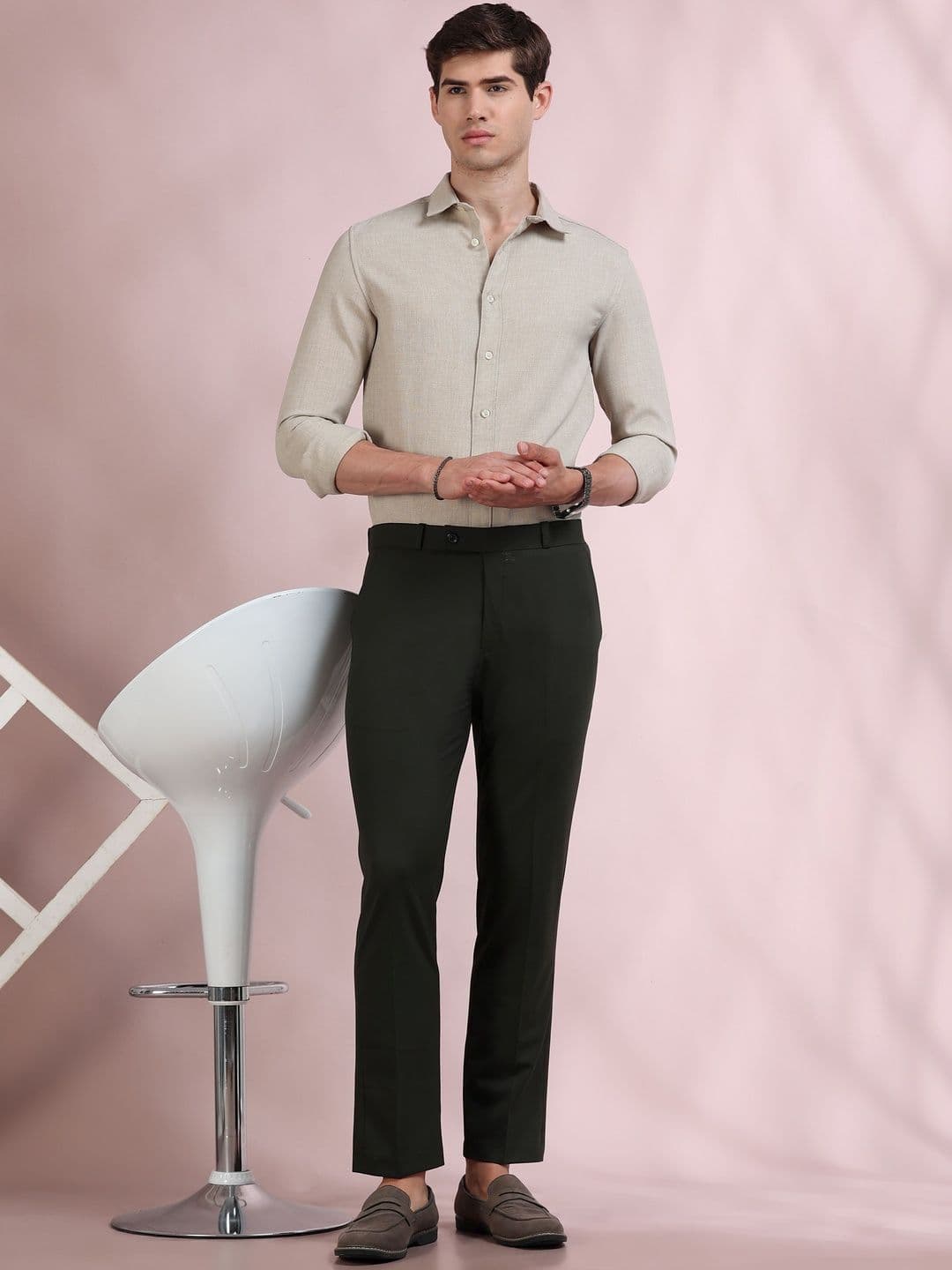 INVICTUS Men Mid-Rise Cotton Formal Trousers - view 1