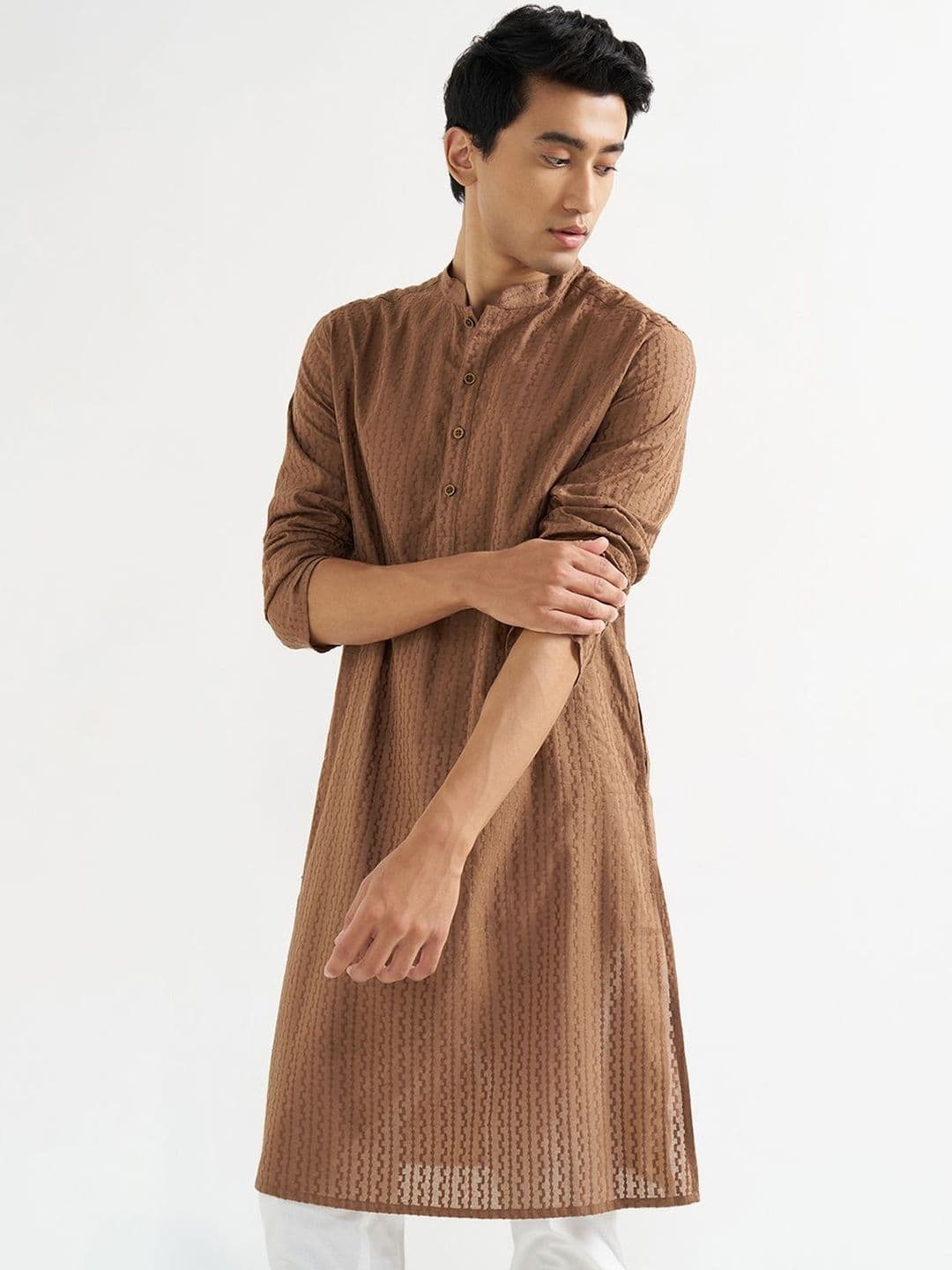 indus route by Pantaloons Men Dobby Kurta - view 1