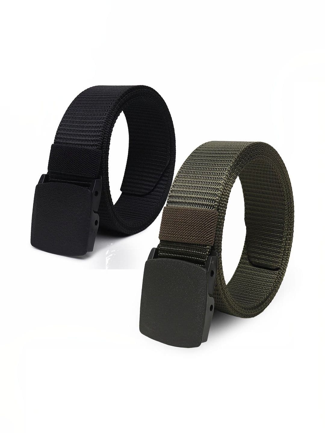The Roadster Lifestyle Co Men Set Of 2 Textured Formal Belts
