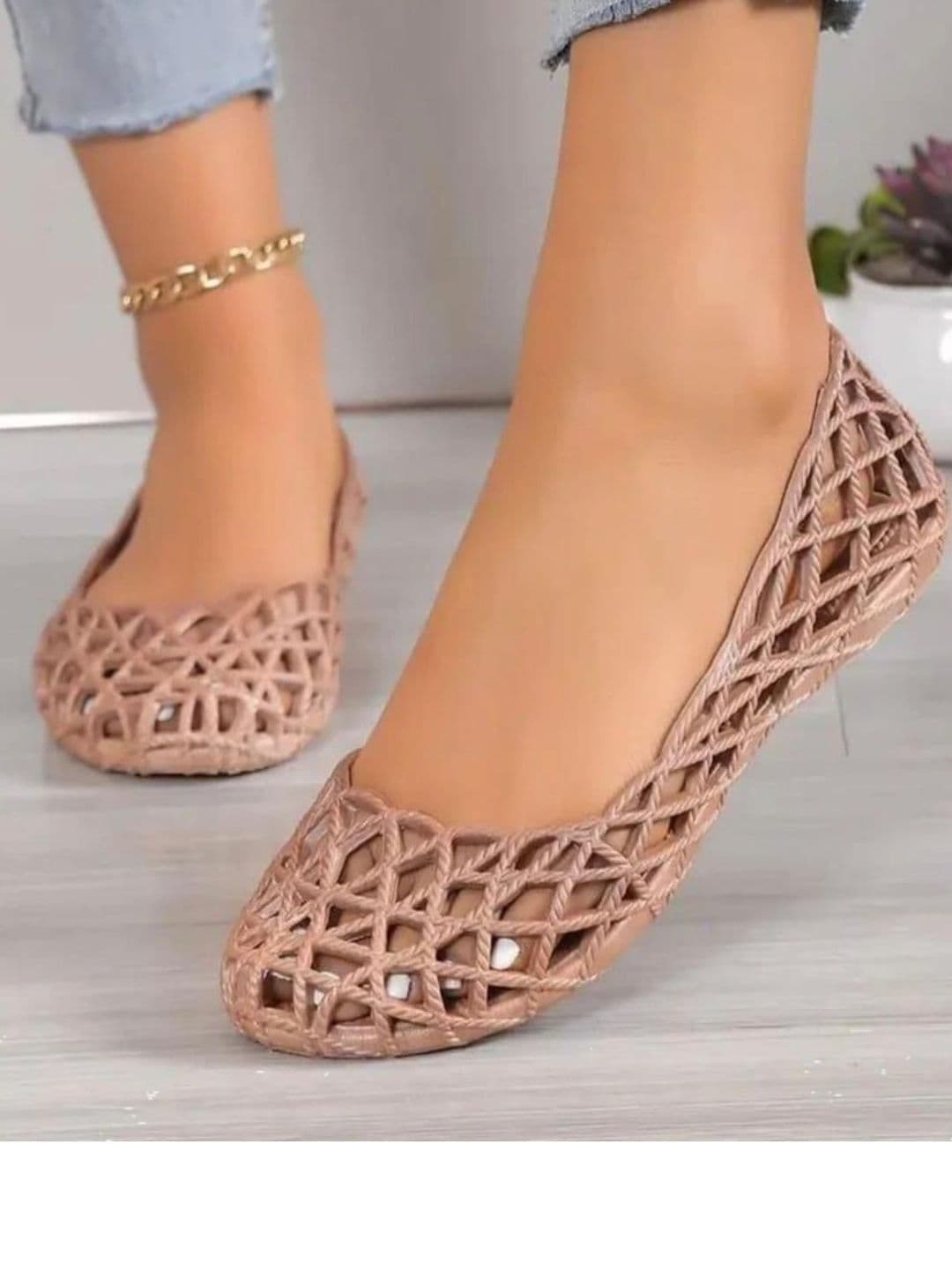 Deals4you Women Printed Fashion with Laser Cuts Flats - view 1