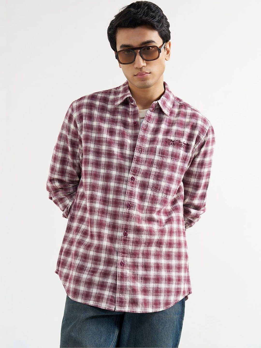SF JEANS by Pantaloons Men Tartan Checks Checked Casual Shirt - view 1