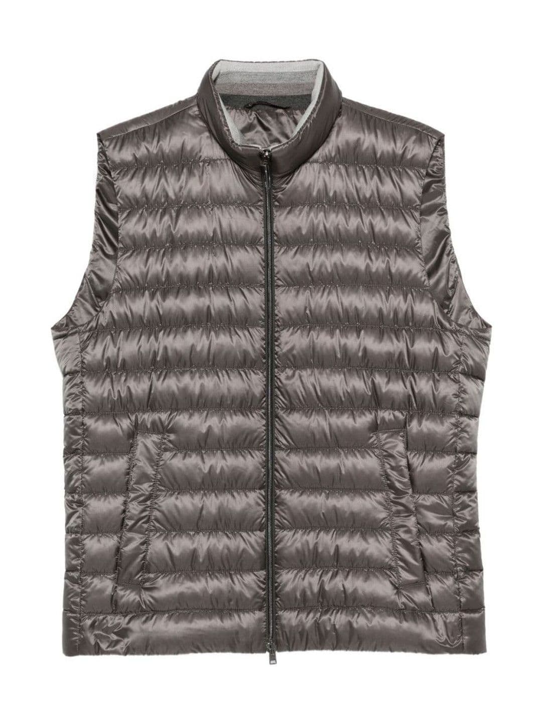 Herno Grey Nylon Vest - view 1