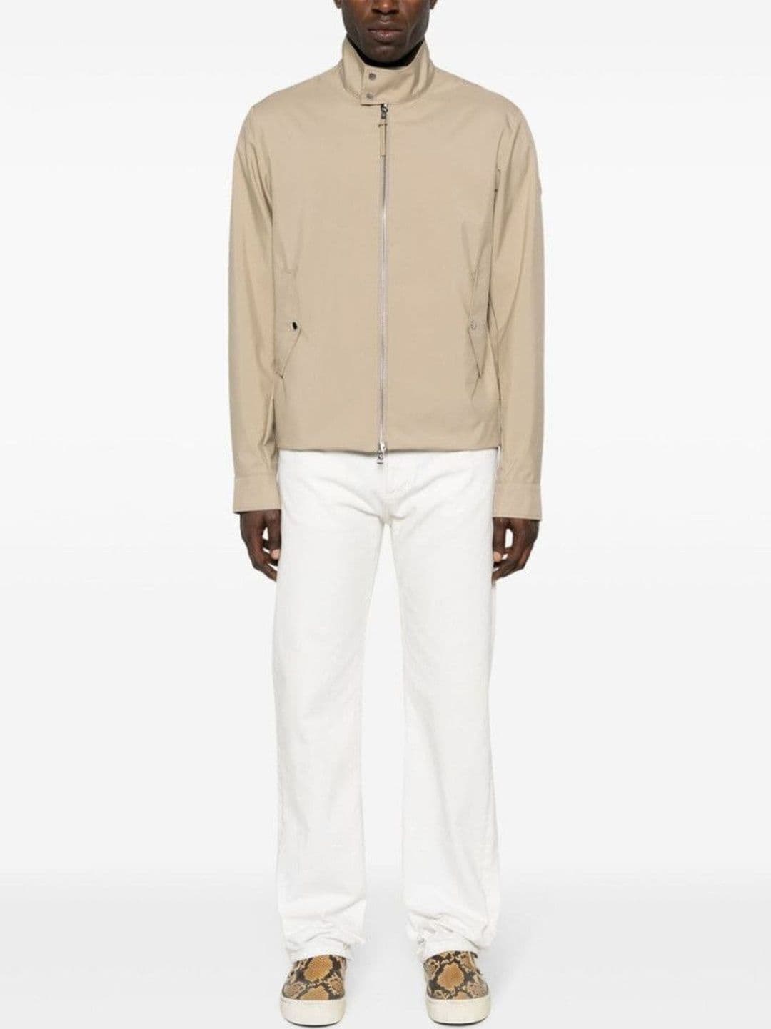 Moncler Beige Logo Patch Jacket - view 1