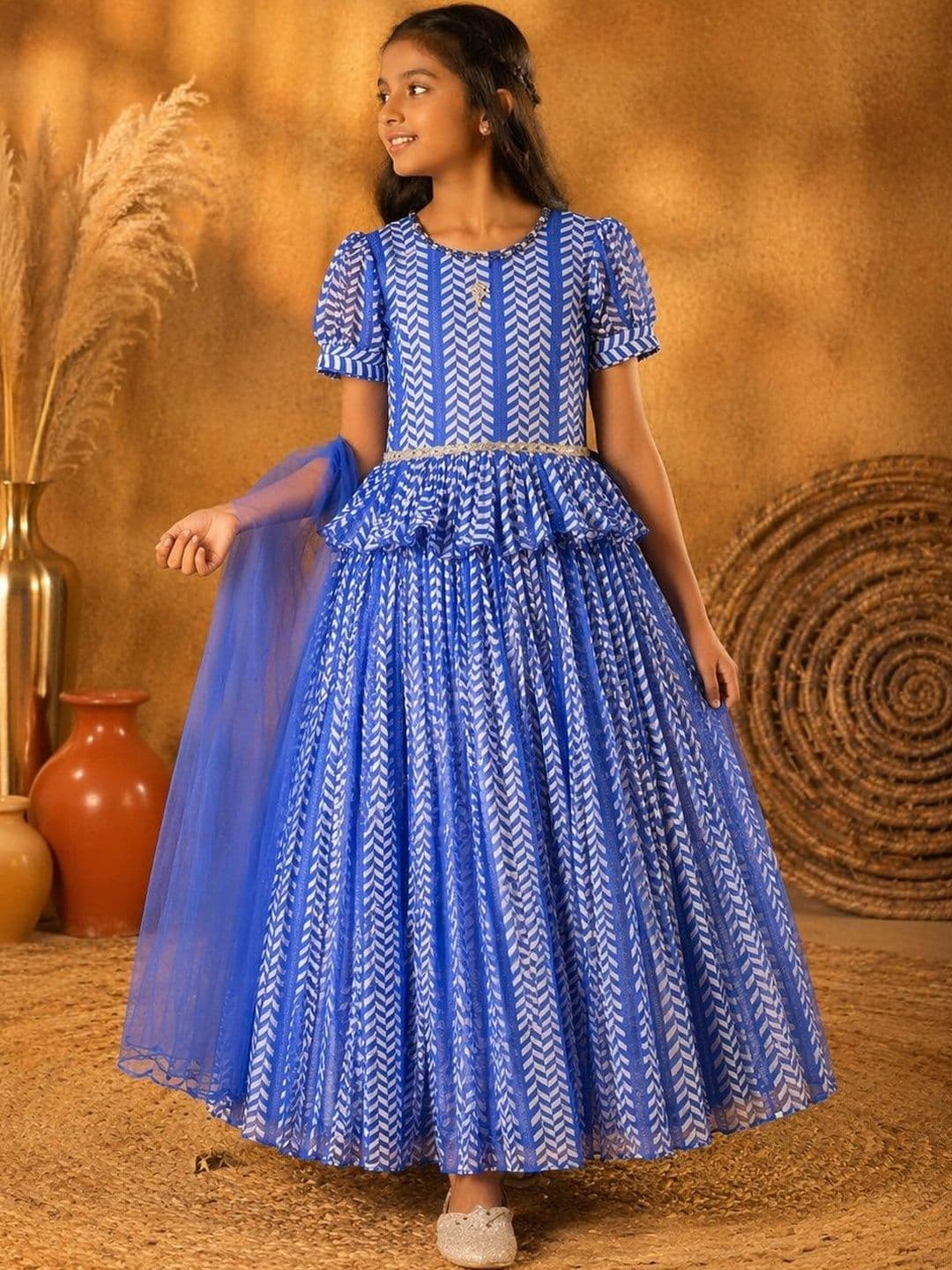 BAESD Girls Printed Ready to Wear Lehenga & Blouse With Dupatta - view 1