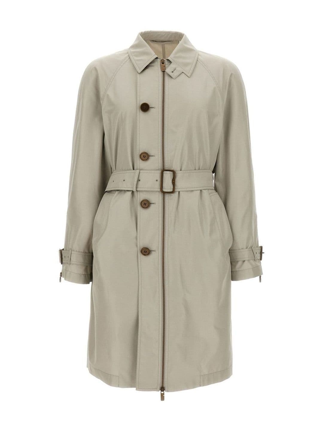Burberry Men Grey Car Coat Silk - view 1