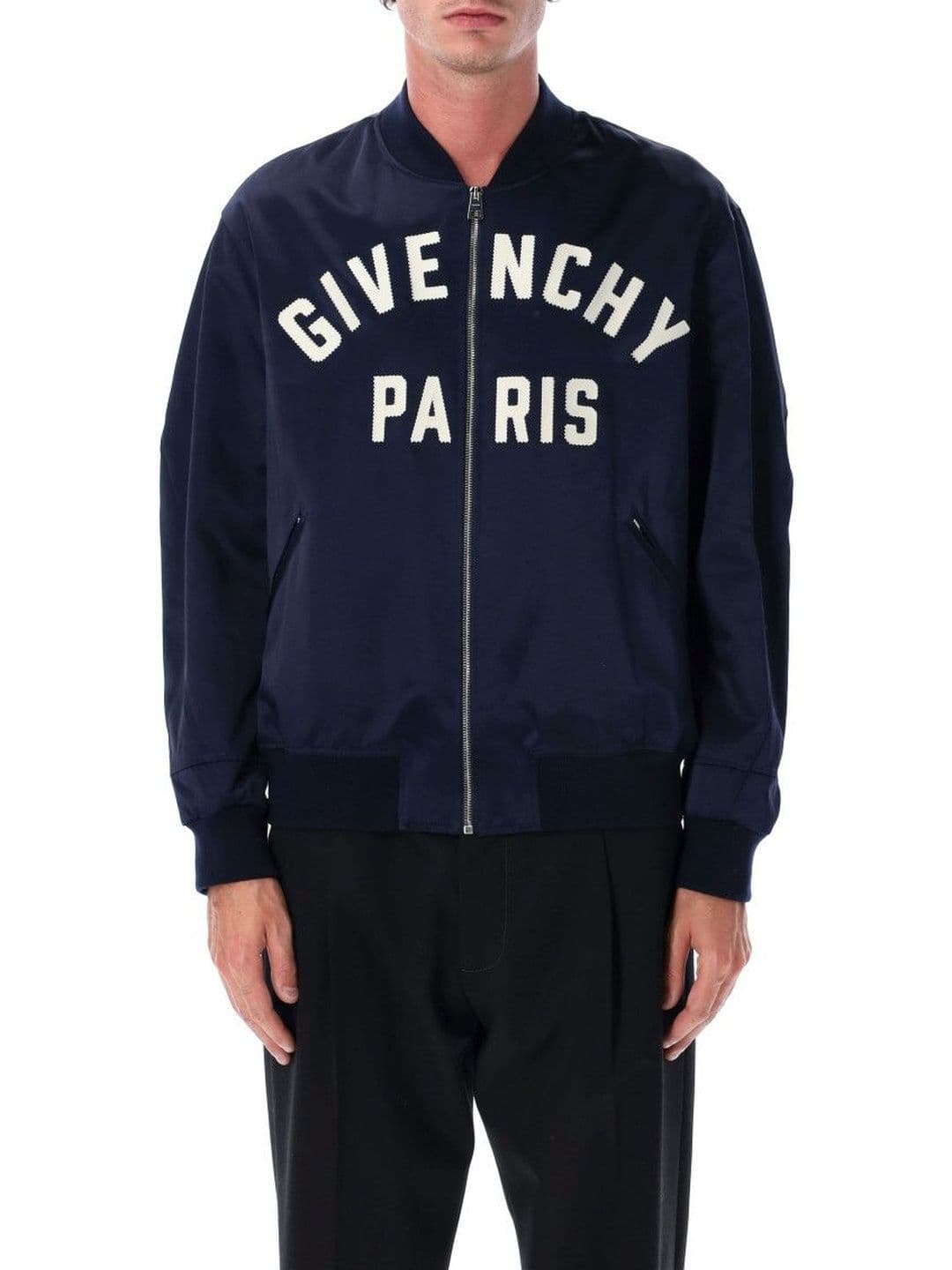 Givenchy Blue Logo Bomber Jacket - view 1