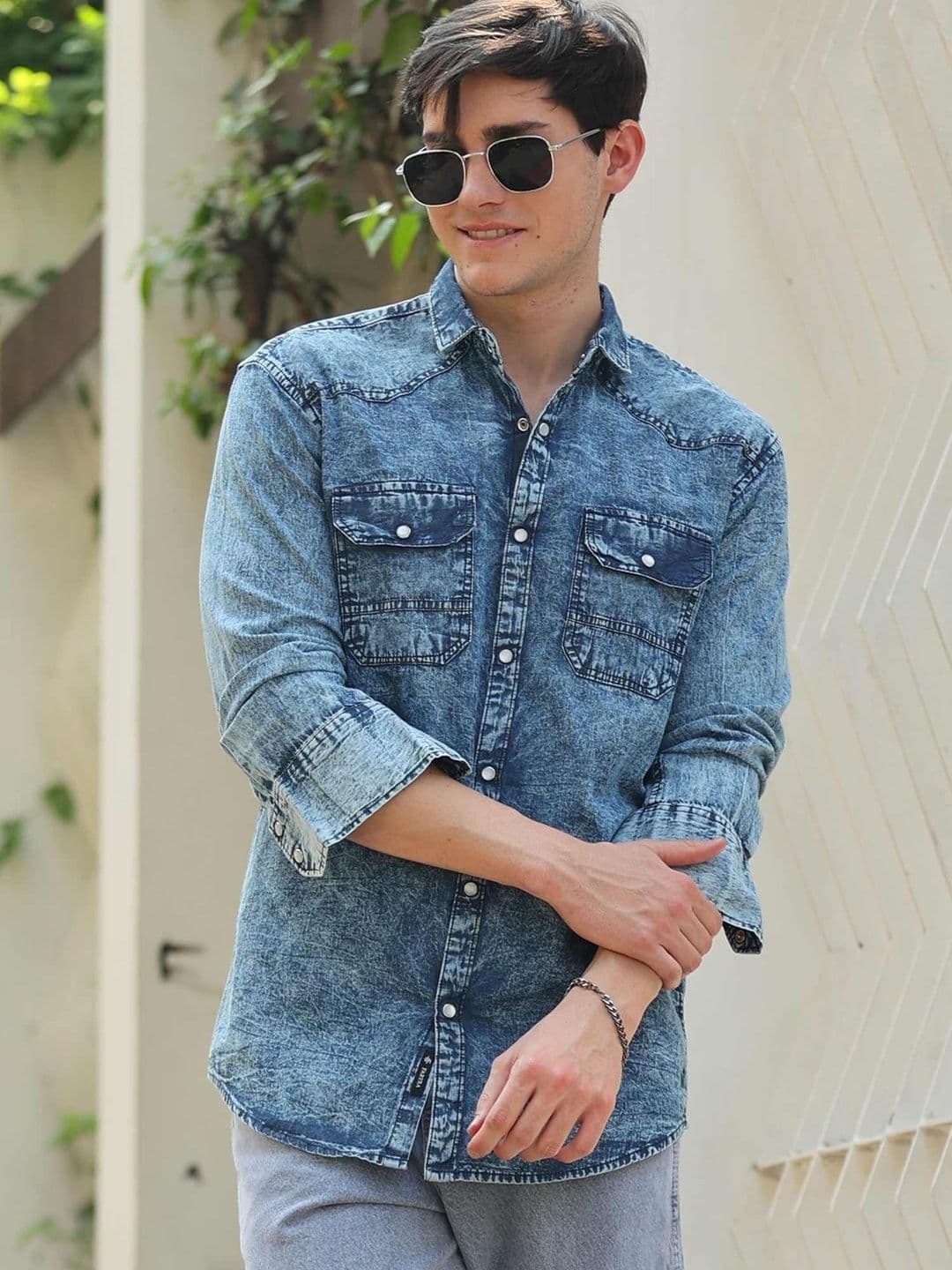 AIDAN PAUL Men Comfort Faded Casual Shirt - view 1