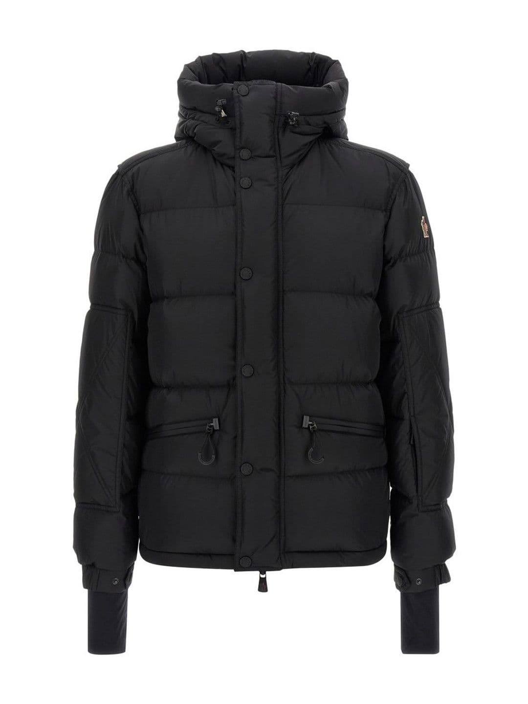 Moncler Black High Neck Logo Jacket - view 1
