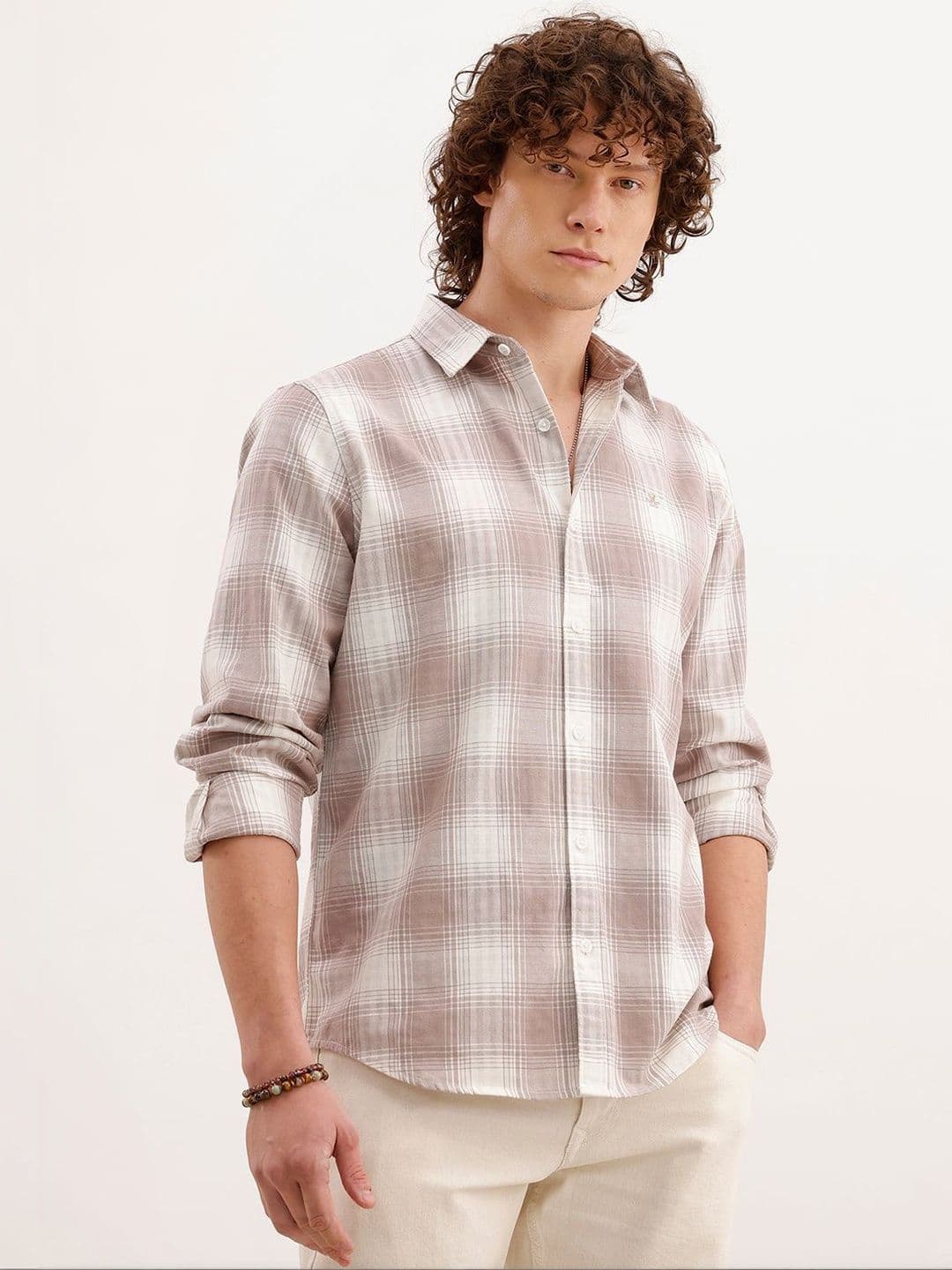 WROGN Men Slim Fit Checked Casual Shirt - view 1