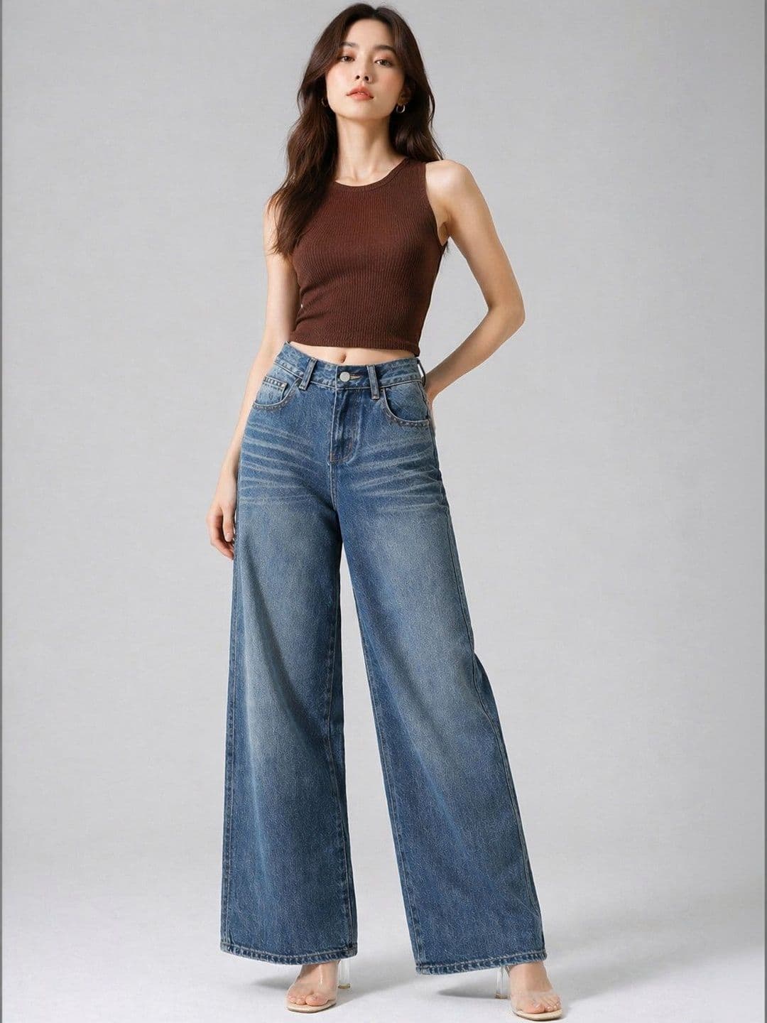 Suo Women Relaxed Fit Mid-Rise Light Fade Jeans - view 1